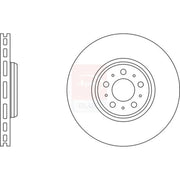 Apec 2 x Vented Front Brake Discs SDK6268