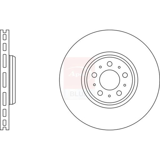 Apec 2 x Vented Front Brake Discs SDK6268