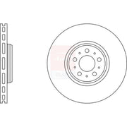 Apec 2 x Vented Front Brake Discs SDK6268