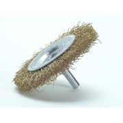 Lessmann DIY Wheel Brush 75 x 10mm, 0.25 Brass Wire - 410.136.EP