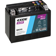 Exide AGM Auxiliary Battery 12V 11Ah 150A EK111