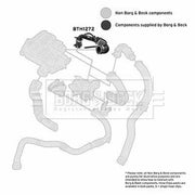 Borg & Beck Intercooler Turbo Charge Air Hose BTH1272