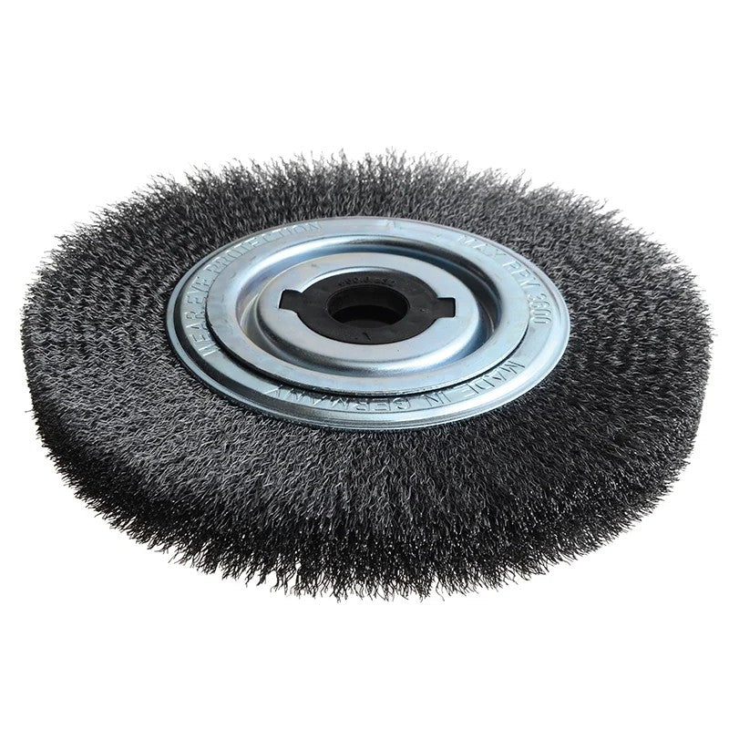 Lessmann Wheel Brush D250mm x W30-35 x 100 Bore Steel Wire 0.30 + Adaptors Set 4