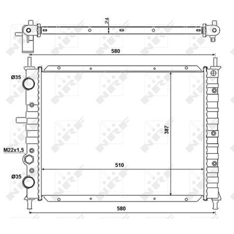 NRF Engine Radiator 58013