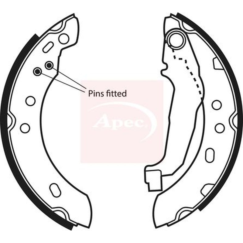 Apec Brake Shoe Set Axle Kit SHU517