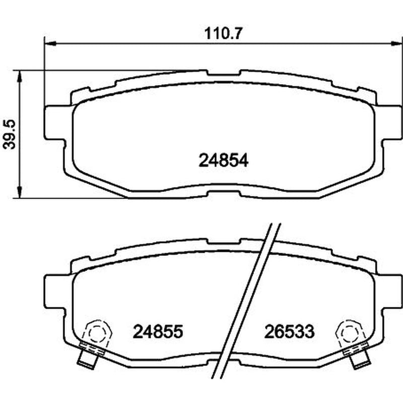 DON Rear Brake Pad Set PCP1482