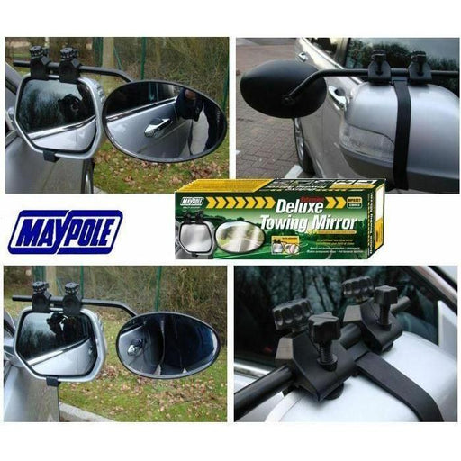 New Maypole 8327 Universal Convex Glass Deluxe Car Caravan Towing Mirror Maypole  - Town Parts