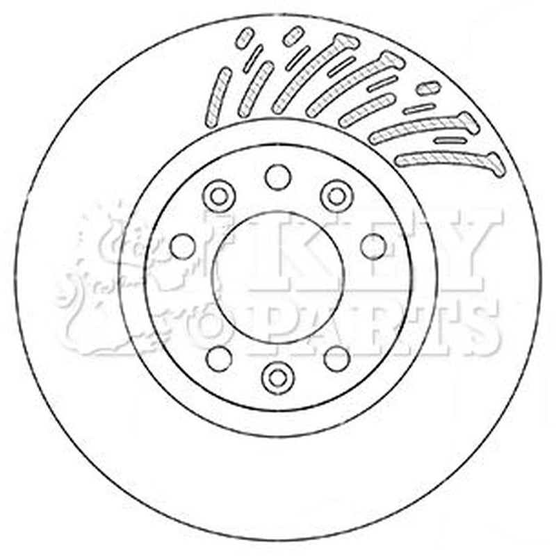 Key Parts 2 x Vented Front Brake Discs KBD5360