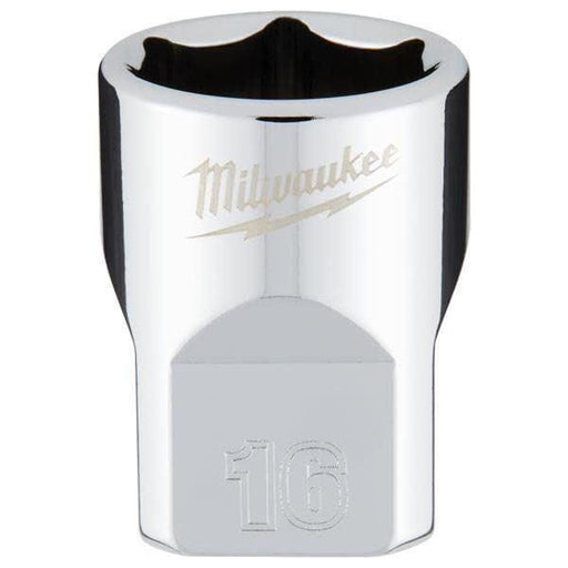 Milwaukee 3/8 Drive Socket Metric Standard 16mm 4932478346 Milwaukee  - Town Parts