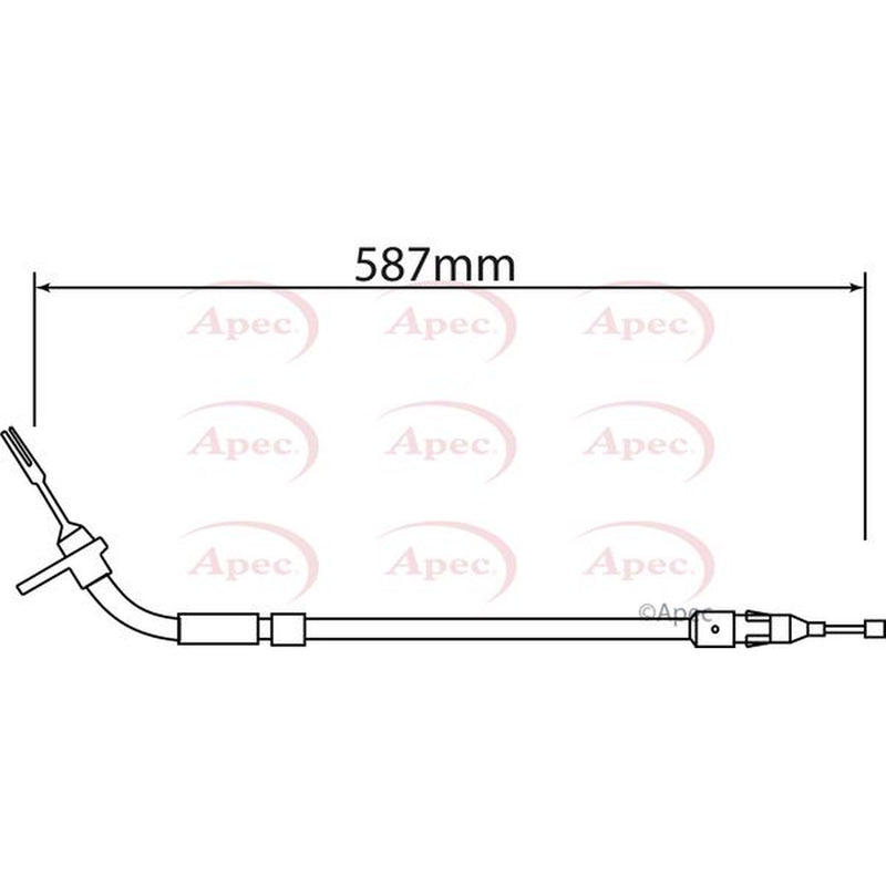 Apec Handbrake Cable Left Rear CAB1549