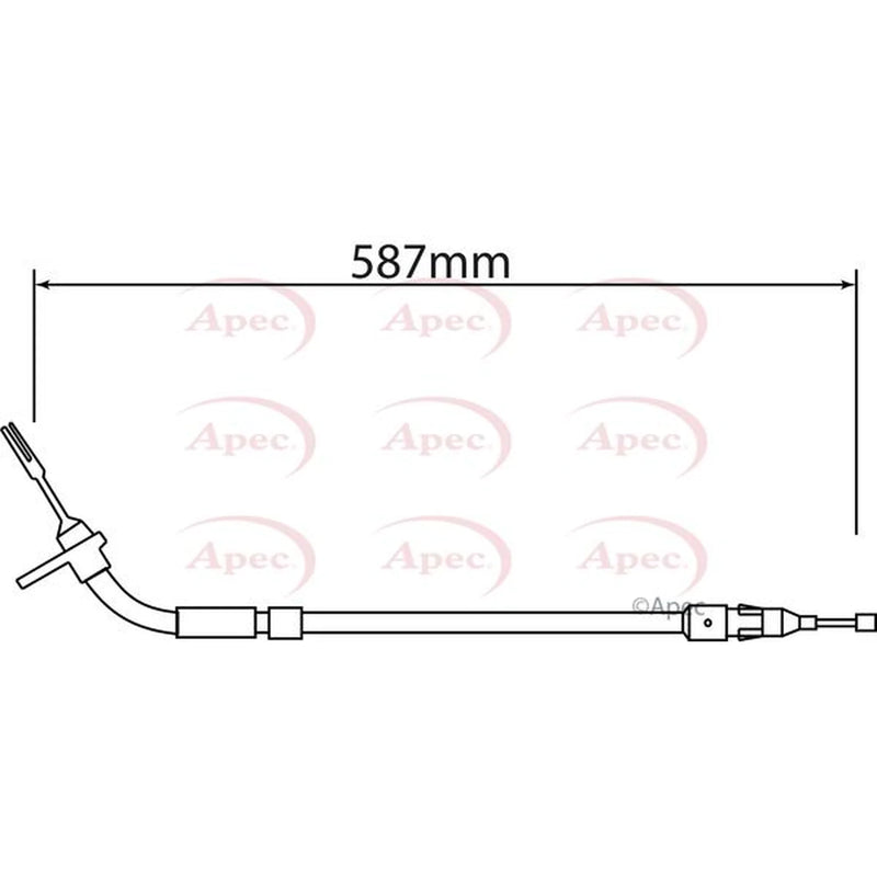 Apec Handbrake Cable Left Rear CAB1549