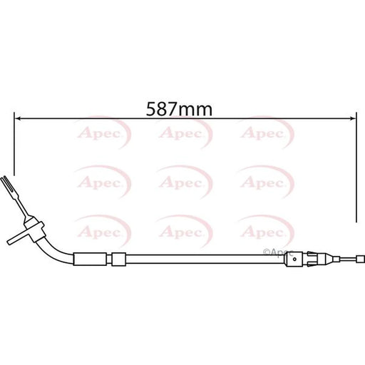 Apec Handbrake Cable Left Rear CAB1549