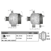 Denso Car Alternator 12V DAN931