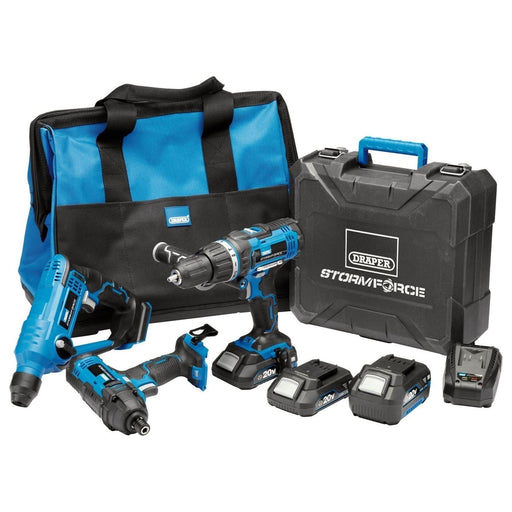 Draper Storm Force 20V Cordless Fixing Kit (8 Piece) 40449 Draper  - Town Parts
