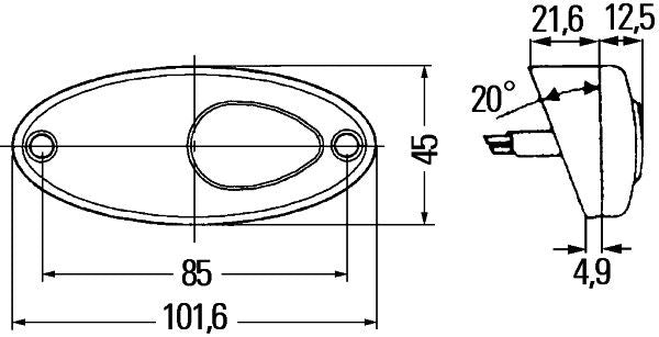 Hella 2PF 964 295-257 Position Light