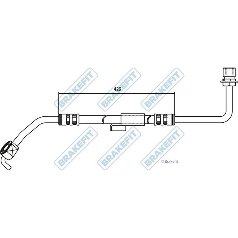Apec Brake Hydraulic Hose Line Front Left BHO4031