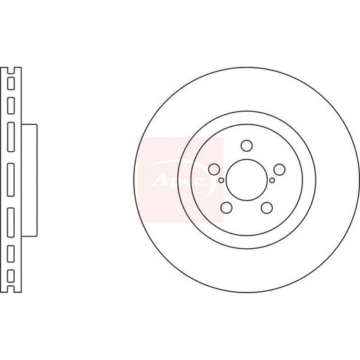 Apec 2 x Vented Front Brake Discs DSK2423
