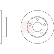 Apec 2 x Solid Rear Brake Discs DSK2052