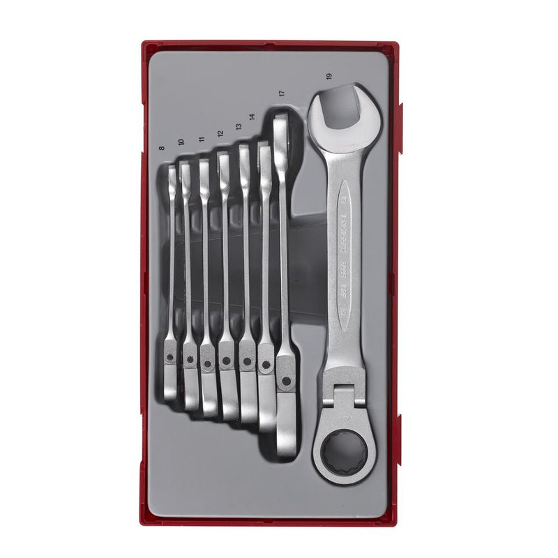 Teng Tools Ratcheting Combination Spanner Set TT1 8 Pieces
