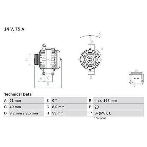 Bosch Reman Alternator 8022 0986080220 Bosch  - Town Parts