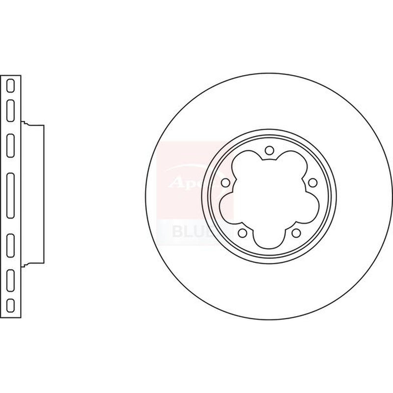 Apec 2 x Vented Front Brake Discs SDK6820