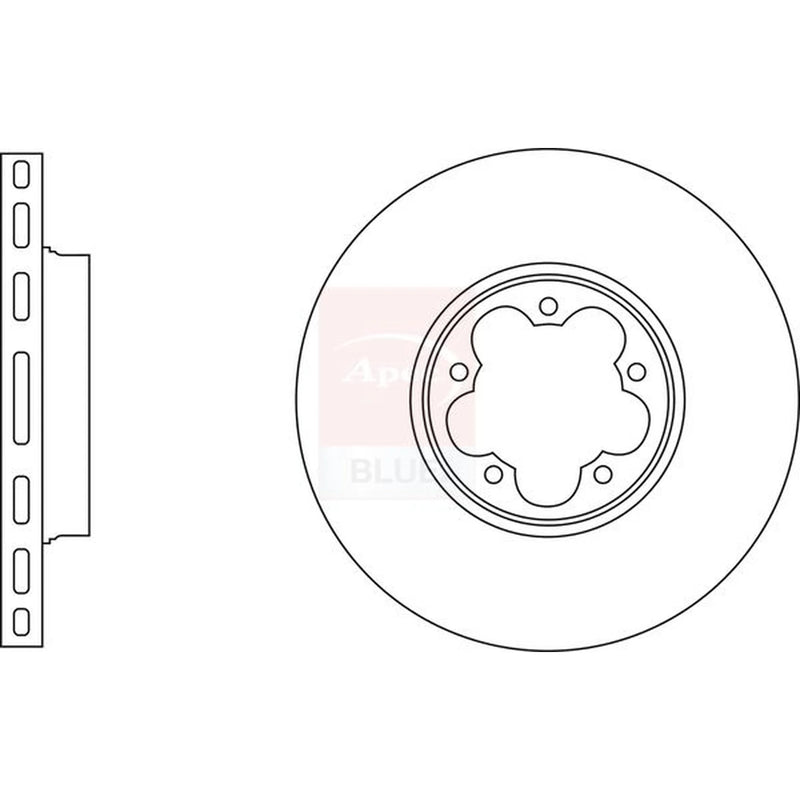 Apec 2 x Vented Front Brake Discs SDK6820