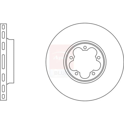 Apec 2 x Vented Front Brake Discs SDK6820