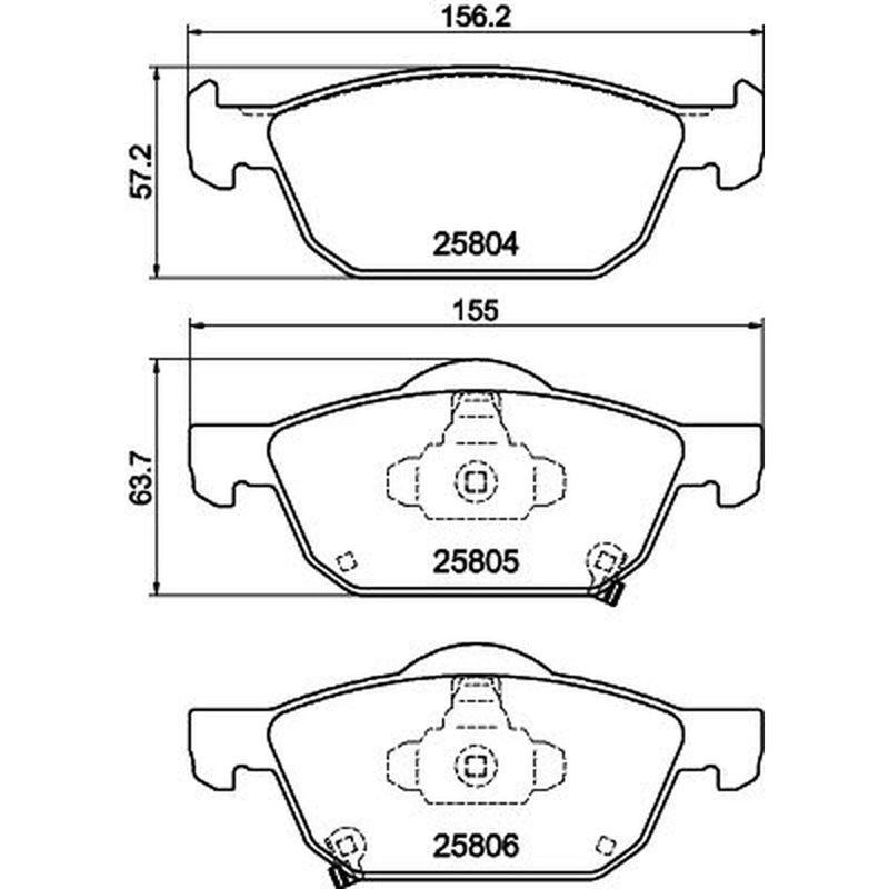 DON Front Brake Pad Set PCP1394