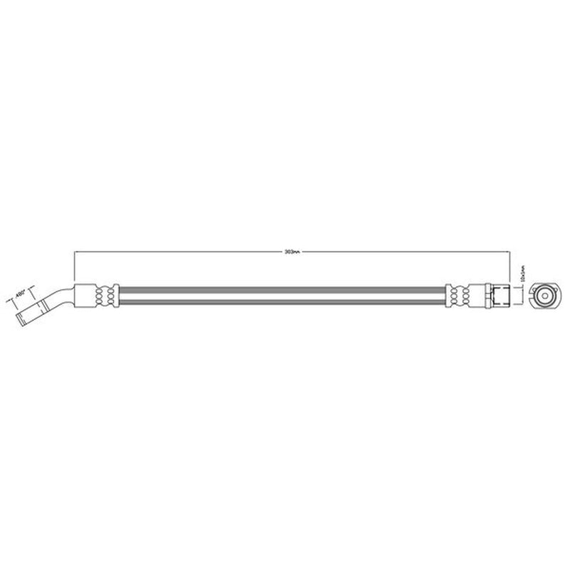 Abtex Brake Hydraulic Hose Line Rear ABH1132