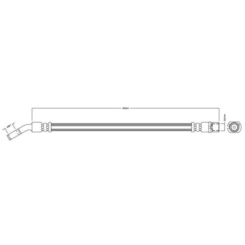 Abtex Brake Hydraulic Hose Line Rear ABH1132