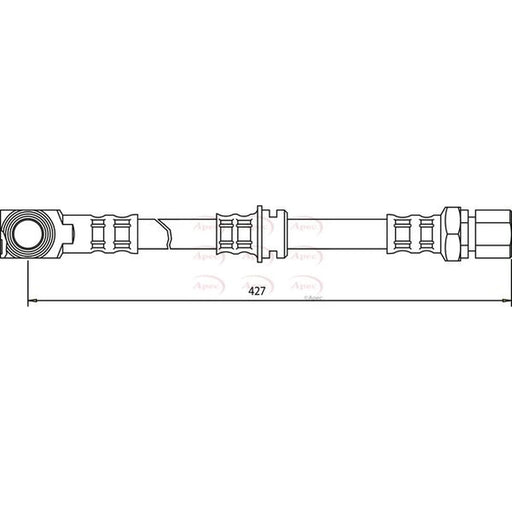 Apec Brake Hydraulic Hose Line Front HOS3114