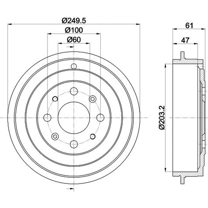 Mintex Brake Drum Assembly Rear MBD320