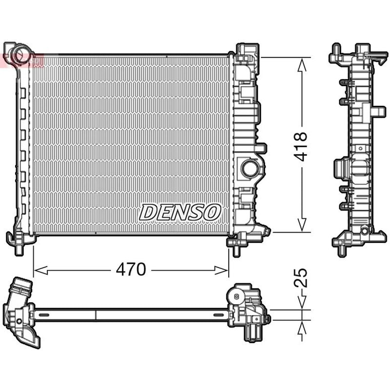 Denso Engine Radiator DRM20115