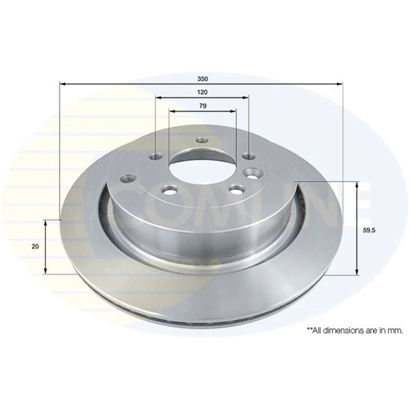 Comline 2 x Rear Brake Discs ADC1324V