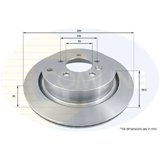 Comline 2 x Rear Brake Discs ADC1324V