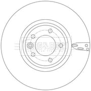Borg & Beck 2 x Vented Front Brake Discs BBD6243S