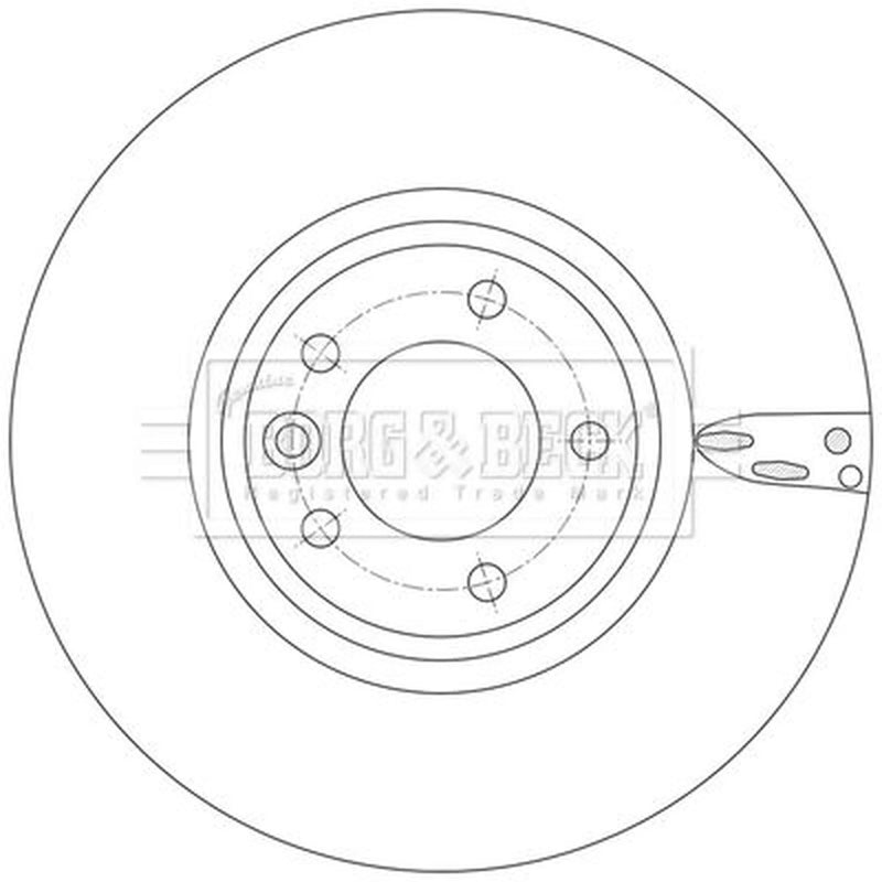 Borg & Beck 2 x Vented Front Brake Discs BBD6243S