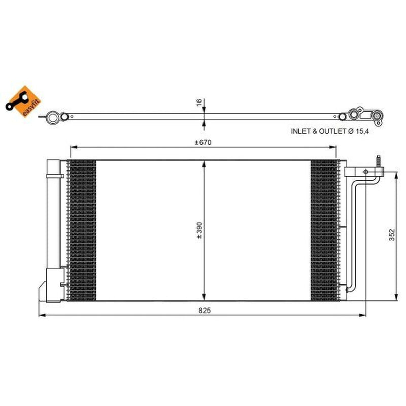 NRF Air Conditioning Condenser 350051