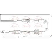 Apec Handbrake Cable Front CAB1481