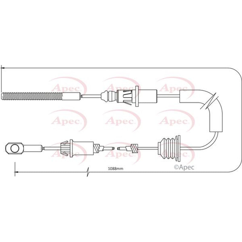 Apec Handbrake Cable Front CAB1481
