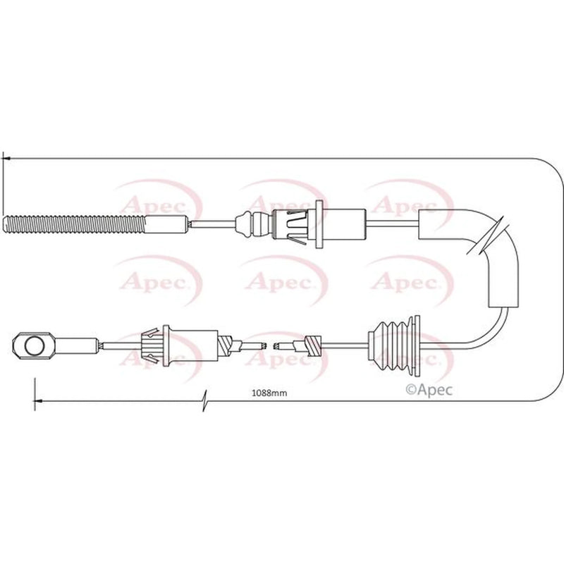 Apec Handbrake Cable Front CAB1481