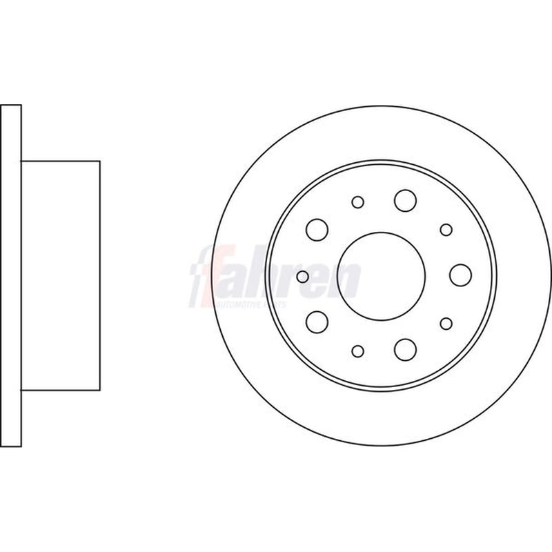 Fahren 2 x Solid Rear Brake Discs FBD6566