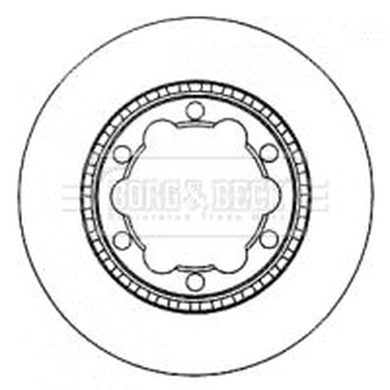 Borg & Beck 2 x Vented Rear Brake Discs BBD5904S