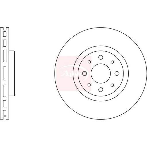 Apec 2 x Vented Front Brake Discs DSK3878