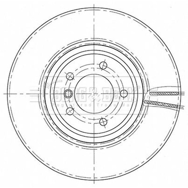 Borg & Beck 2 x Vented Front Brake Discs BBD5801S