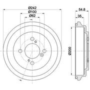 Mintex Brake Drum Assembly Rear MBD420