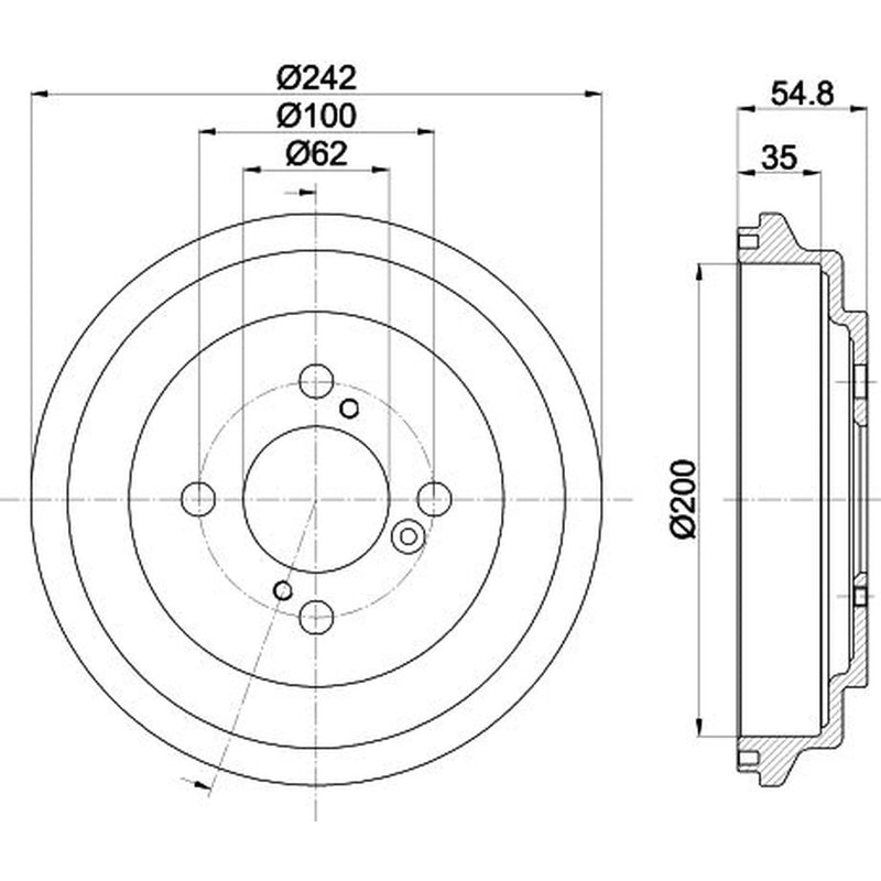 Mintex Brake Drum Assembly Rear MBD420