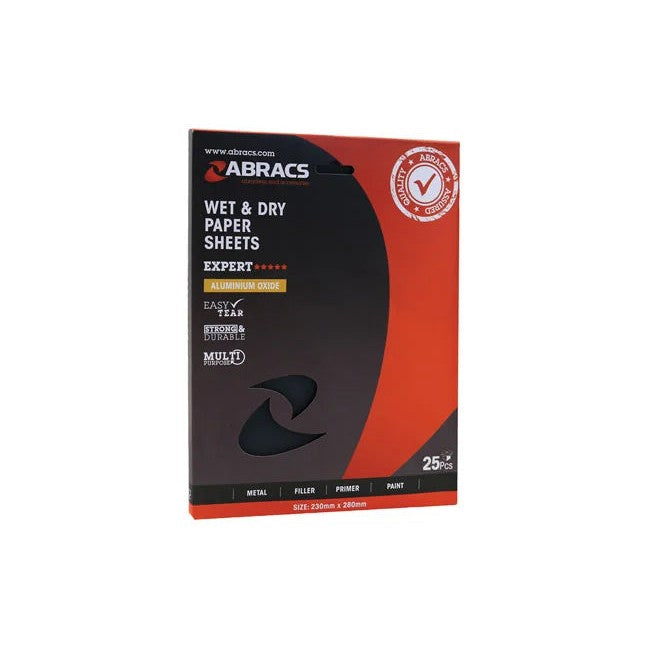 Abracs Wet & Dry Abrasive Sheets P1000 25pc - CPL