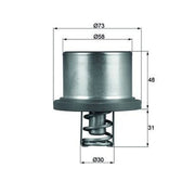 Mahle Thermostat,Coolant THD 2 89