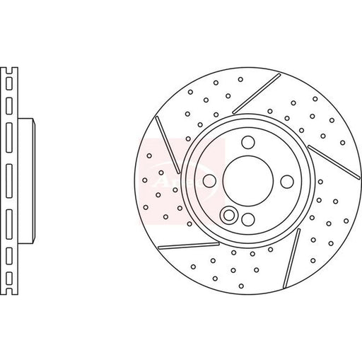 Apec 2 x Vented Front Brake Discs DSK3006